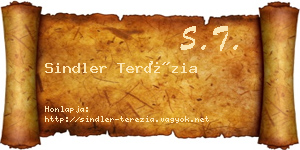 Sindler Terézia névjegykártya